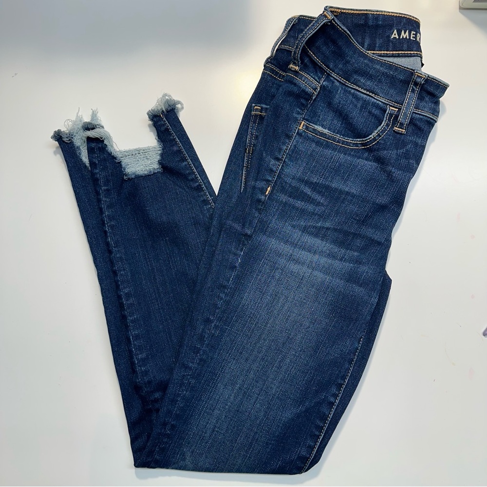 American Eagle Next Level Stretch Hi- Rise Jegging Crop Jeans